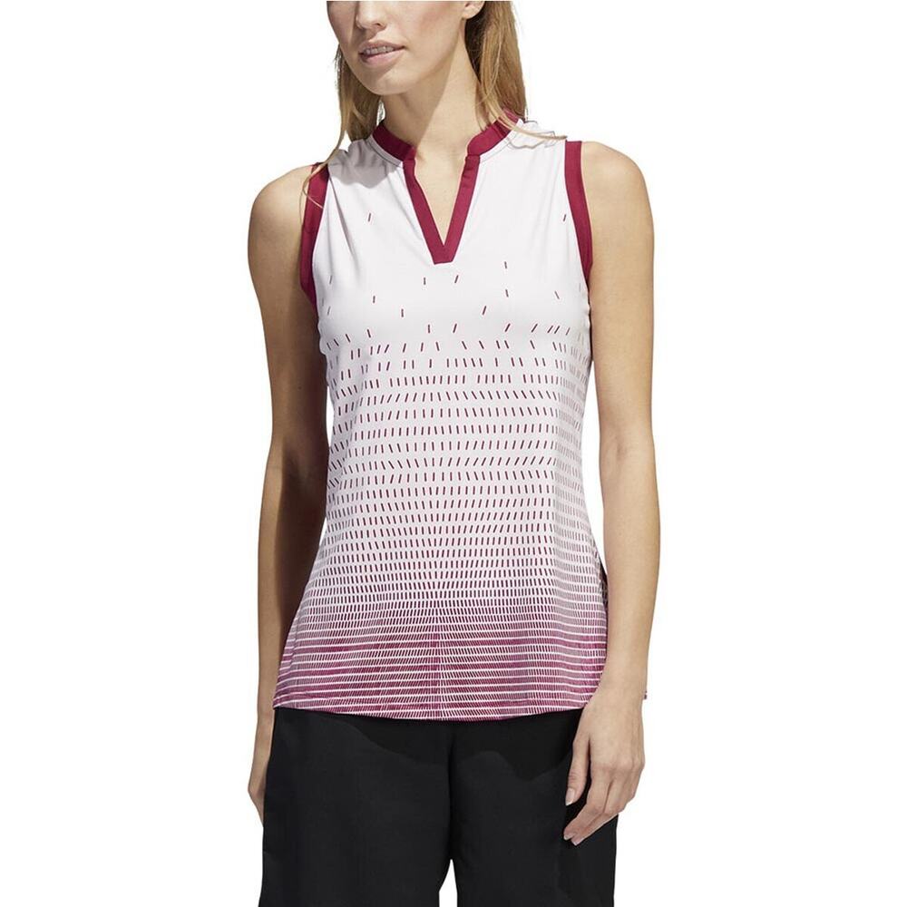 Adidas Sleeveless‎ Golf Polo Legacy Burgundy XS Classic Outdoors Tenniscore
